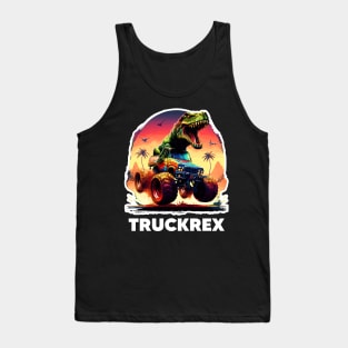 T-Rex Truck, Monster Truck Tank Top